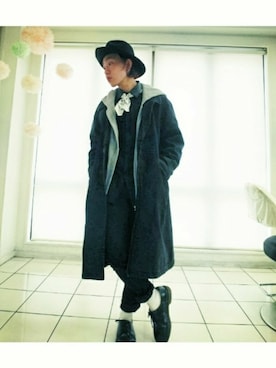 「M（エム）のアイテム（帽子）」を使った、KAZUYAさん（メンズ・170cm）の春コーディネート