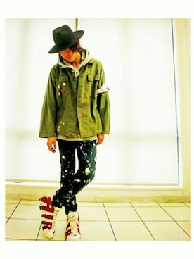 「EFFECTEN」｜「アイテム（ジャケット/アウター）」を使った、KAZUYAさん（メンズ・170cm）の春コーディネート