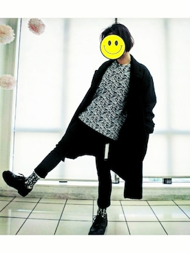 「靴下チラ見せ」｜「アイテム（トレンチコート）」を使った、KAZUYAさん（メンズ・172cm）の春コーディネート