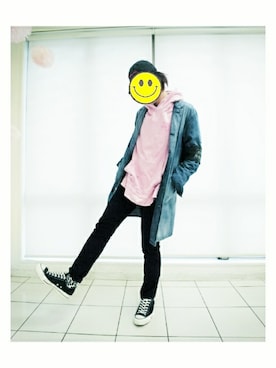 「M（エム）のアイテム（ジャケット/アウター）」を使った、KAZUYAさん（メンズ・172cm）の春コーディネート