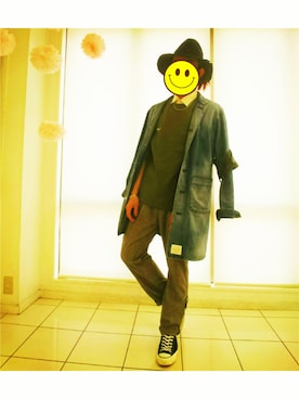 「M（エム）のアイテム（ジャケット/アウター）」を使った、KAZUYAさん（メンズ・172cm）の春コーディネート