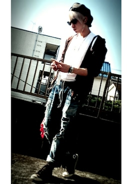 「Re:make（リメイク）のアイテム（その他）」を使った、KAZUYAさん（メンズ・172cm）の秋コーディネート