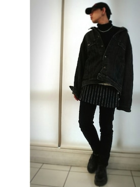 「フォロバ」｜「アイテム（デニムジャケット）」を使った、KAZUYAさん（メンズ・172cm）の秋コーディネート