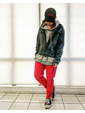 「フォロバ」｜「アイテム（その他アウター）」を使った、KAZUYAさん（メンズ・172cm）の秋コーディネート