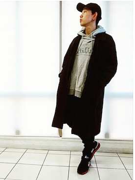「フォロバ」｜「アイテム（トレンチコート）」を使った、KAZUYAさん（メンズ・172cm）の冬コーディネート