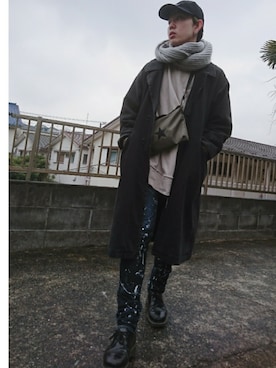 「CONVERSE TOKYO（コンバーストウキョウ）のアイテム（ショルダーバッグ）」を使った、KAZUYAさん（メンズ・172cm）の冬コーディネート