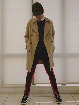 「unrelaxing（アンリラクシング）のアイテム（スウェット）」を使った、KAZUYAさん（メンズ・172cm）の冬コーディネート