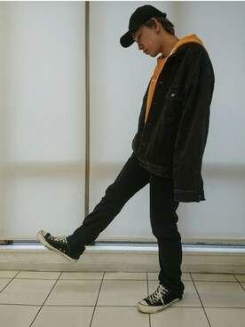 「フォロバ」｜「アイテム（デニムジャケット）」を使った、KAZUYAさん（メンズ・172cm）の春コーディネート
