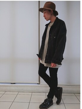 「フォロバ」｜「アイテム（デニムジャケット）」を使った、KAZUYAさん（メンズ・172cm）の春コーディネート