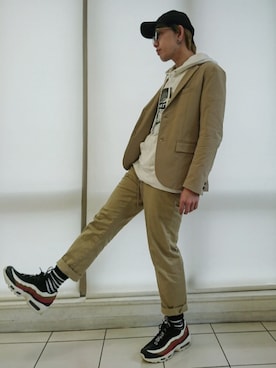 「SAY!（セイ）のアイテム」を使った、KAZUYAさん（メンズ・172cm）の春コーディネート