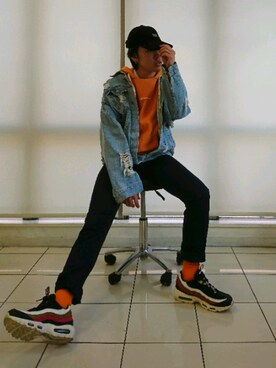 「フォロバ」｜「アイテム（デニムジャケット）」を使った、KAZUYAさん（メンズ・172cm）の春コーディネート
