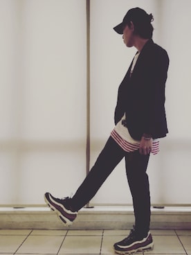 「フォロバ」｜「アイテム（スラックス）」を使った、KAZUYAさん（メンズ・172cm）の夏コーディネート
