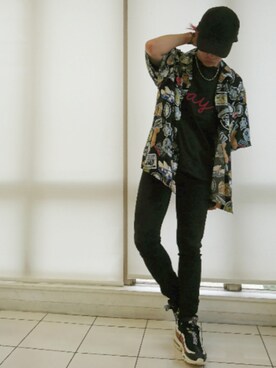 「SAY!（セイ）のアイテム」を使った、KAZUYAさん（メンズ・172cm）の夏コーディネート