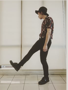 「EFFECTEN（エフェクテン）のアイテム（帽子）」を使った、KAZUYAさん（メンズ・172cm）の夏コーディネート