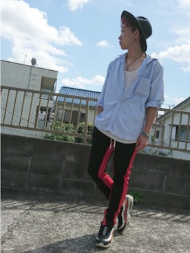 「EFFECTEN（エフェクテン）のアイテム（帽子）」を使った、KAZUYAさん（メンズ・172cm）の秋コーディネート