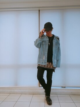 「EFFECTEN（エフェクテン）のアイテム（ジャケット/アウター）」を使った、KAZUYAさん（メンズ・172cm）の秋コーディネート