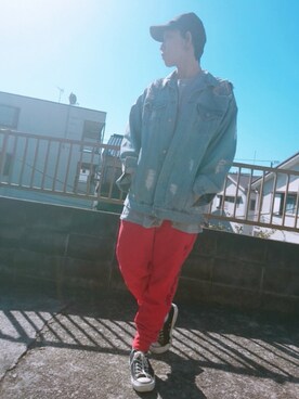 「EFFECTEN（エフェクテン）のアイテム（ジャケット/アウター）」を使った、KAZUYAさん（メンズ・172cm）の秋コーディネート