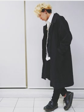 「フォロバ」｜「アイテム（トレンチコート）」を使った、KAZUYAさん（メンズ・172cm）の秋コーディネート