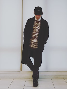 「フォロバ」｜「アイテム（トレンチコート）」を使った、KAZUYAさん（メンズ・172cm）の冬コーディネート