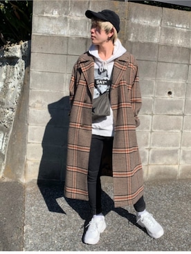「CONVERSE TOKYO（コンバーストウキョウ）のアイテム（ショルダーバッグ）」を使った、KAZUYAさん（メンズ・172cm）の冬コーディネート