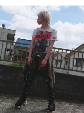 「GLAMB by glamb（グラムバイグラム）のアイテム（パンツ）」を使った、KAZUYAさん（メンズ・172cm）の夏コーディネート