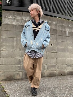 「EFFECTEN（エフェクテン）のアイテム（ジャケット/アウター）」を使った、KAZUYAさん（メンズ・172cm）の秋コーディネート