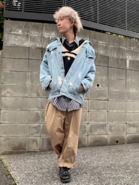 KAZUYAさんの「Dr.Martens / CORE 1461 BEX BLACK SMOOTH_mtn」を使ったコーディネート