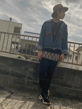 「EFFECTEN（エフェクテン）のアイテム（ジャケット/アウター）」を使った、KAZUYAさん（メンズ・172cm）の秋コーディネート