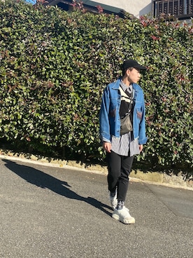 「MONKEY TIME（モンキータイム）のアイテム（キャップ）」を使った、KAZUYAさん（メンズ・172cm）の冬コーディネート