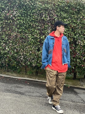 「EFFECTEN（エフェクテン）のアイテム（ジャケット/アウター）」を使った、KAZUYAさん（メンズ・172cm）の春コーディネート