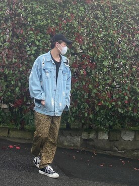 「EFFECTEN（エフェクテン）のアイテム（ジャケット/アウター）」を使った、KAZUYAさん（メンズ・172cm）の春コーディネート