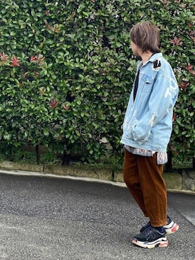「EFFECTEN（エフェクテン）のアイテム（ジャケット/アウター）」を使った、KAZUYAさん（メンズ・172cm）の春コーディネート