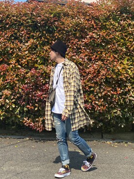 「CONVERSE TOKYO（コンバーストウキョウ）のアイテム（バッグ）」を使った、KAZUYAさん（メンズ・172cm）の春コーディネート