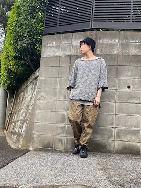 「EFFECTEN（エフェクテン）のアイテム（トップス）」を使った、KAZUYAさん（メンズ・172cm）の春コーディネート