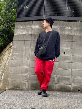 「HAV-A-HANK（ハバハンク ）のアイテム（トップス）」を使った、KAZUYAさん（メンズ・172cm）の夏コーディネート