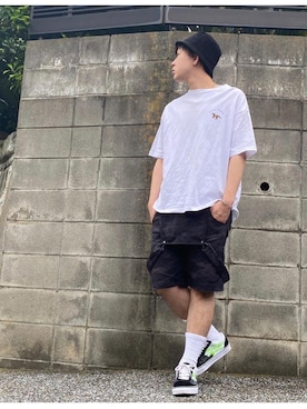 「EFFECTEN（エフェクテン）のアイテム（パンツ）」を使った、KAZUYAさん（メンズ・172cm）の夏コーディネート