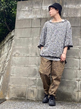 「EFFECTEN（エフェクテン）のアイテム（トップス）」を使った、KAZUYAさん（メンズ・172cm）の夏コーディネート