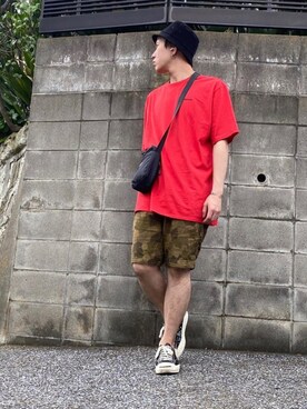 「EFFECTEN（エフェクテン）のアイテム（パンツ）」を使った、KAZUYAさん（メンズ・172cm）の夏コーディネート