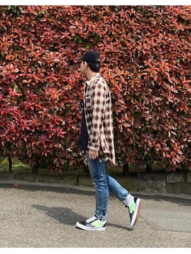 「EFFECTEN（エフェクテン）のアイテム（トップス）」を使った、KAZUYAさん（メンズ・172cm）の秋コーディネート