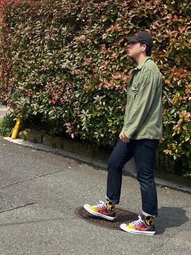 「MONKEY TIME（モンキータイム）のアイテム（キャップ）」を使った、KAZUYAさん（メンズ・172cm）の秋コーディネート