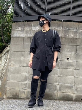 「GLAMB by glamb（グラムバイグラム）のアイテム（パンツ）」を使った、KAZUYAさん（メンズ・172cm）の秋コーディネート