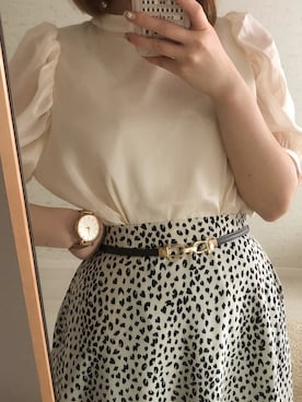 「NICE CLAUP（ナイスクラップ）のアイテム」を使った、satsukiさん（レディース・152cm）の春コーディネート
