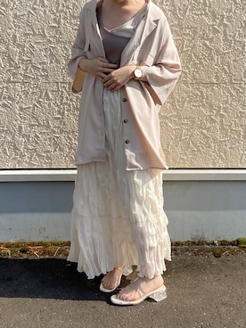 「NICE CLAUP（ナイスクラップ）のアイテム」を使った、satsukiさん（レディース・152cm）の夏コーディネート