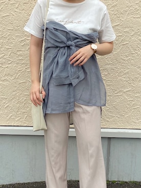 「NICE CLAUP（ナイスクラップ）のアイテム」を使った、satsukiさん（レディース・152cm）の夏コーディネート