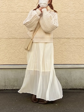 「NICE CLAUP（ナイスクラップ）のアイテム」を使った、satsukiさん（レディース・152cm）の冬コーディネート