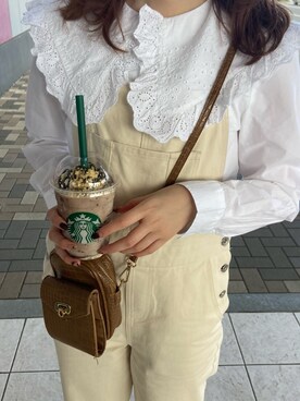 「NICE CLAUP（ナイスクラップ）のアイテム（オールインワン・サロペット）」を使った、satsukiさん（レディース・152cm）の春コーディネート