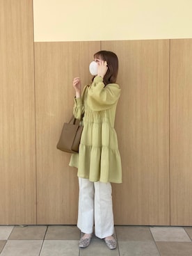 「NICE CLAUP（ナイスクラップ）のアイテム」を使った、satsukiさん（レディース・152cm）の春コーディネート