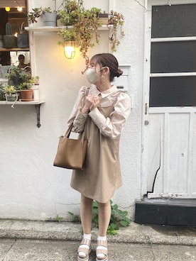 「NICE CLAUP（ナイスクラップ）のアイテム」を使った、satsukiさん（レディース・152cm）の春コーディネート