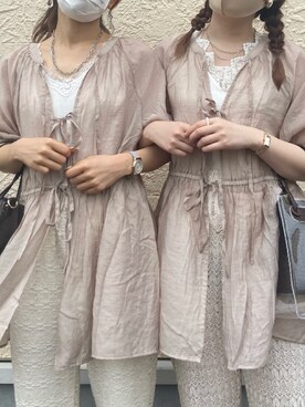 「NICE CLAUP（ナイスクラップ）のアイテム」を使った、satsukiさん（レディース・152cm）の春コーディネート