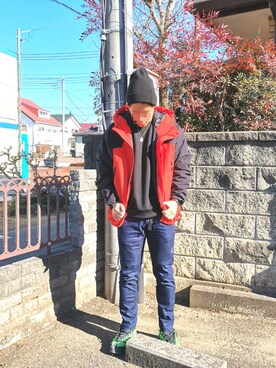 「workmanのアイテム（デニムパンツ、ブルー系）」を使った、whitehorse72さん（メンズ・180cm）の冬コーディネート